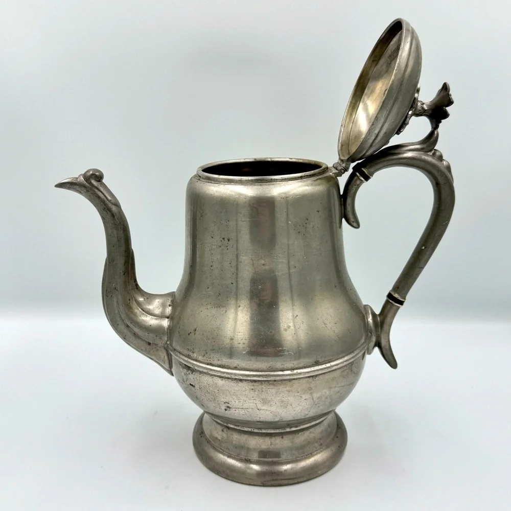 Antique Pewter Coffee Pot Flagg & Homan Cincinnati, Ohio